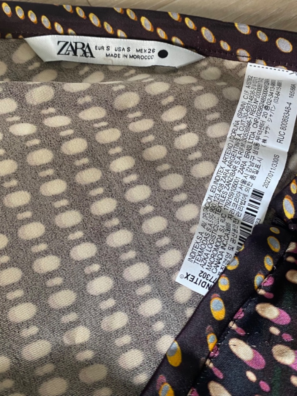 Zara Printed Midi Skirt - Size Small - Picture 3 of 4
